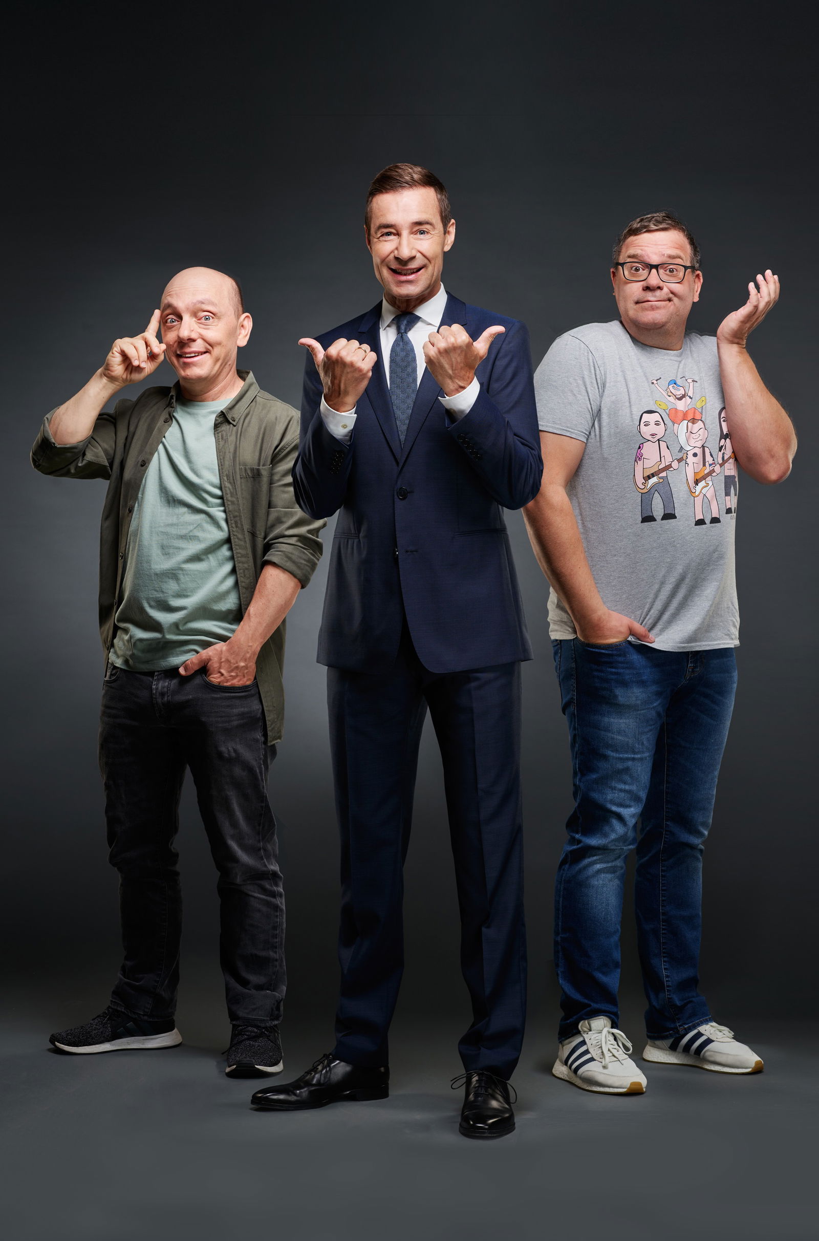 Kai Pflaume mit Bernhard Hoëcker und Elton