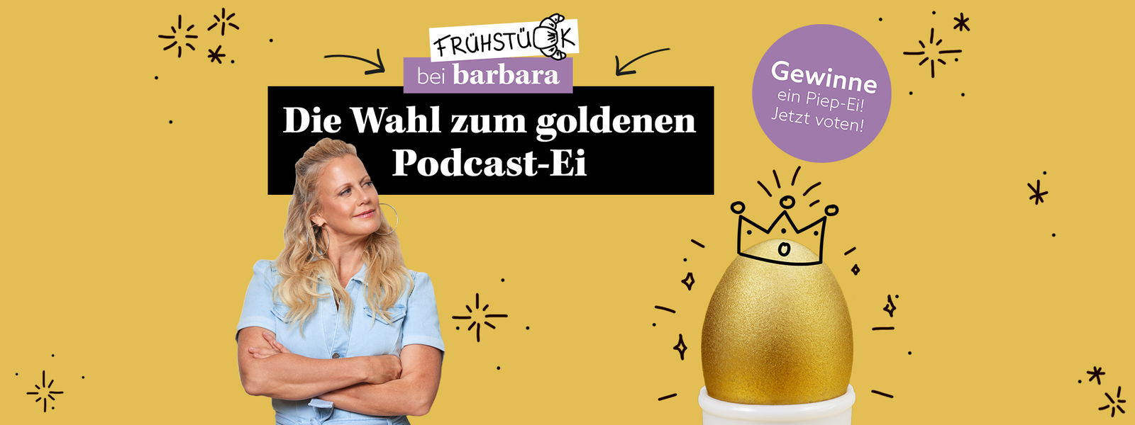 Aktionsbild goldenes Podcast Ei