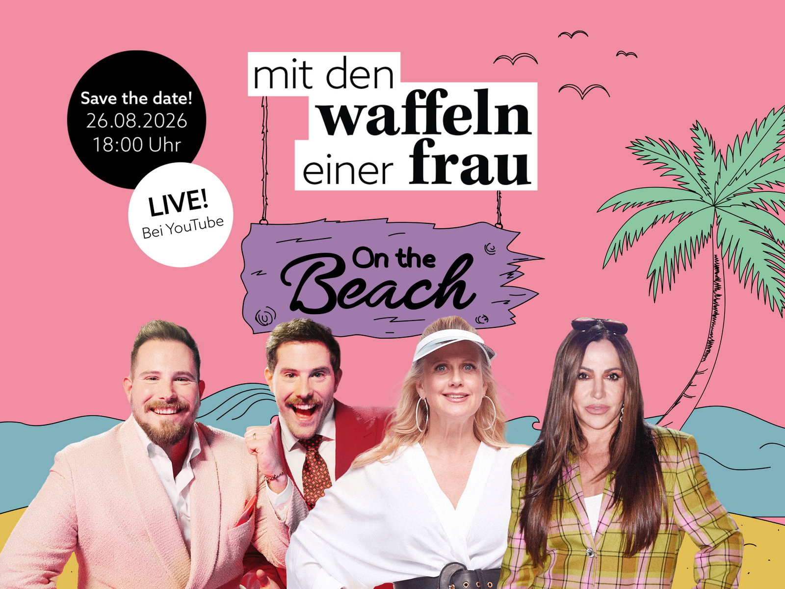 Live on the beach mit Gästen