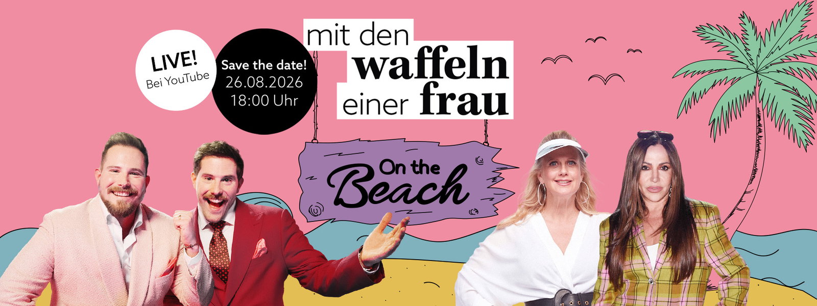 Live on the beach mit Gästen